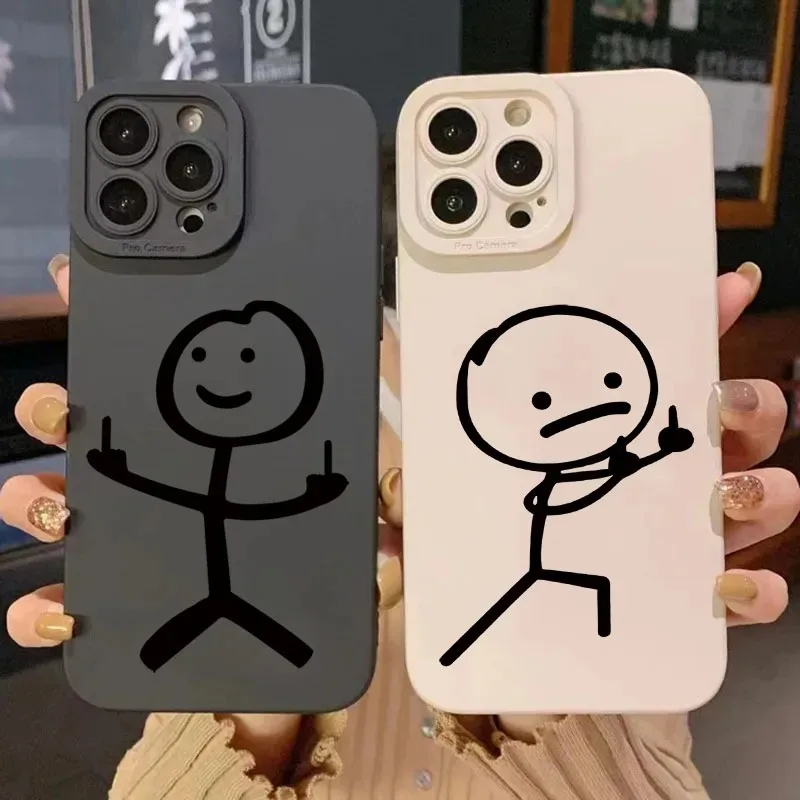 Phone Accessories List - Cute Cartoon Matchman Matte Silicone Phone