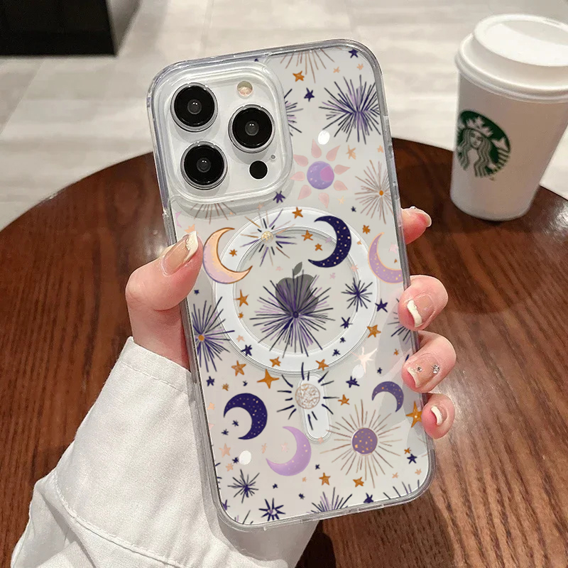 Phone Accessories List - Romantic Sun Moon Stars Phone Case