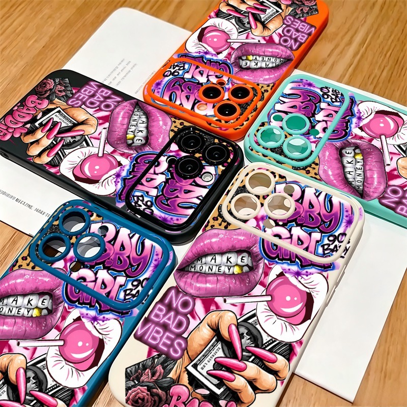 Hip Hop Pink Lips Baby Girl Gr - огляд і ціна Phone Accessories List
