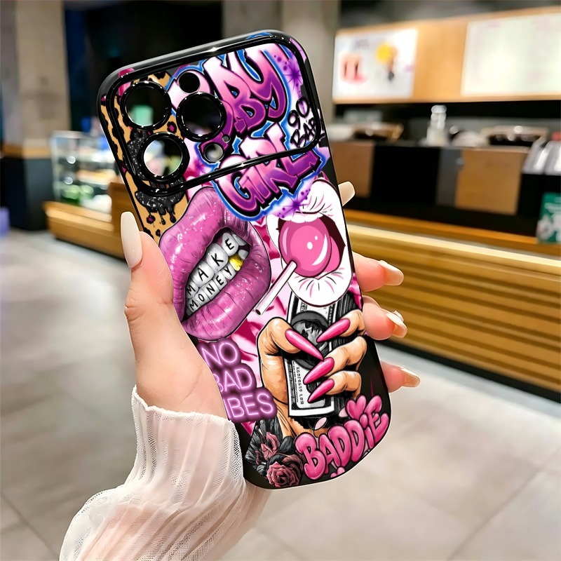 Hip Hop Pink Lips Baby Girl Gr - огляд і ціна Phone Accessories List