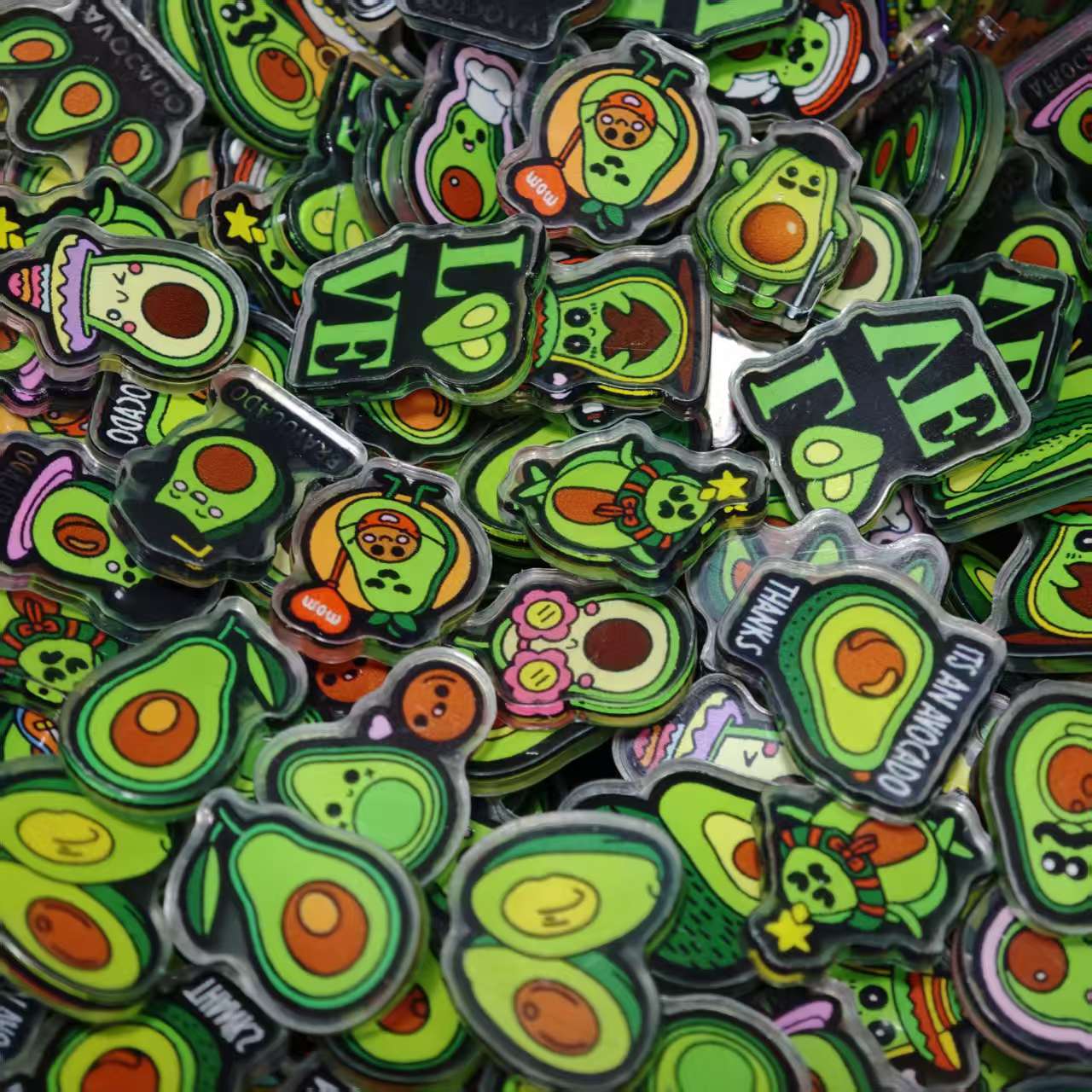 50pcs/set Avocado  Acrylic She - огляд і ціна Phone Accessories Images