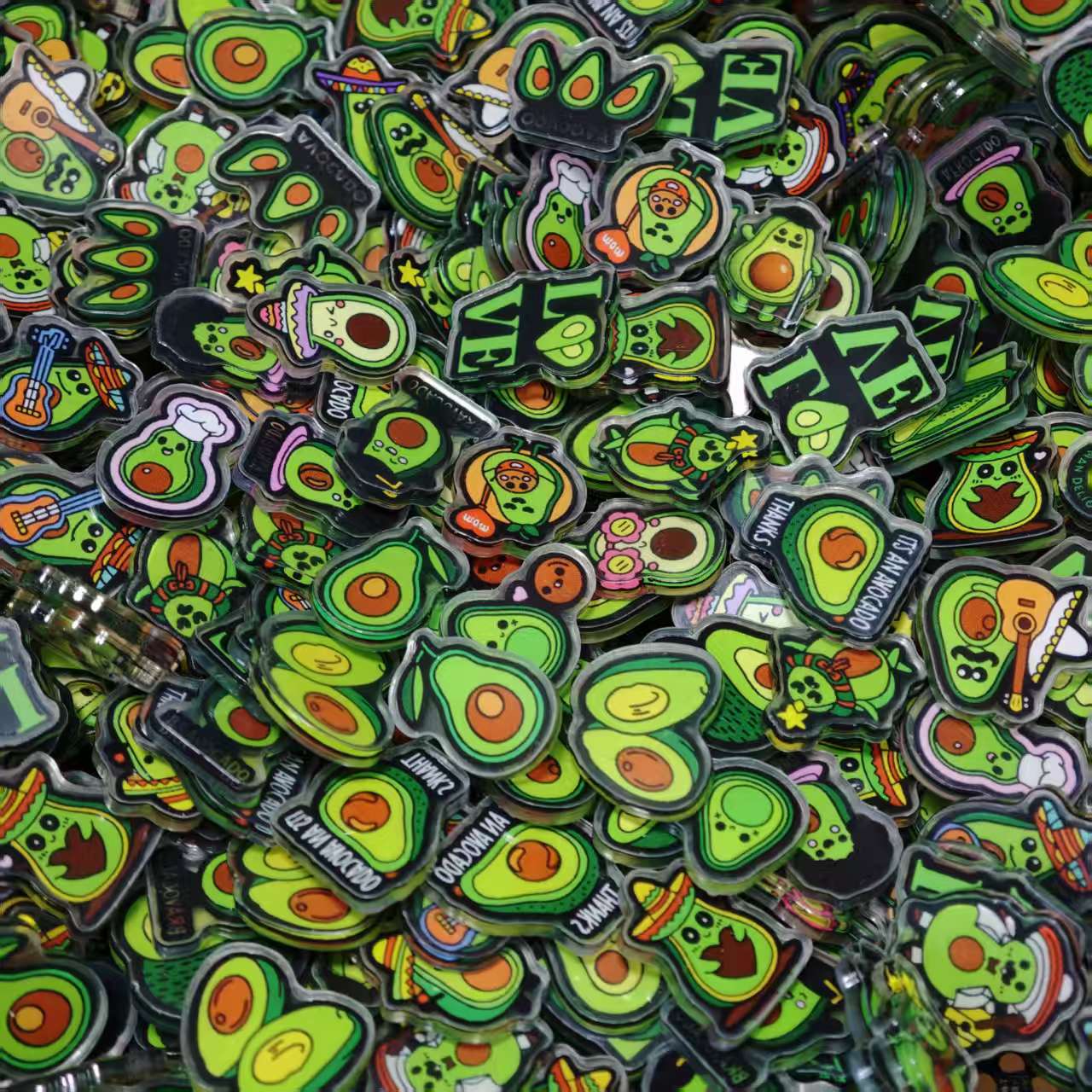 50pcs/set Avocado  Acrylic She - огляд і ціна Phone Accessories Images